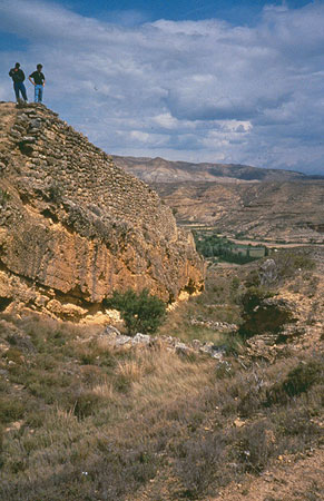 Fotografía de la muralla y oppidum de Contrebia Leukade
